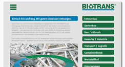 Desktop Screenshot of biotrans-gmbh.de