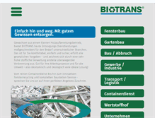 Tablet Screenshot of biotrans-gmbh.de